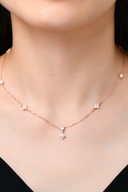 Moissanite 925 Sterling Silver Necklace - Roe Creation